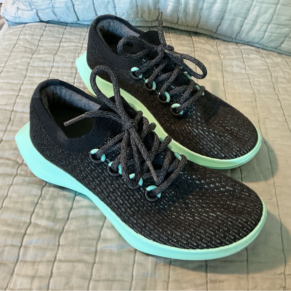 Stylish Tiffany blue and black Women's Sneakers